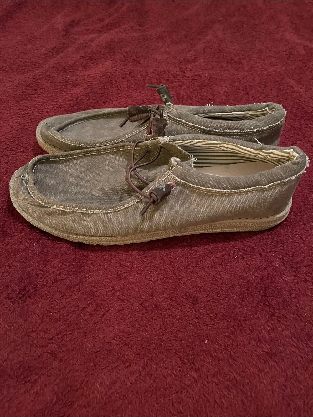 Hey Dude | Men’s Dark Brown Canvas Slip-On Loafers